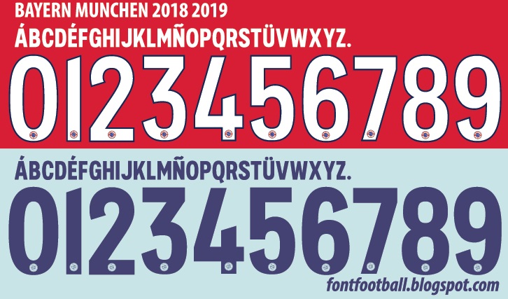 Czcionka Bayern Munchen 2018 2019